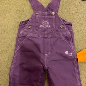 9 month purple Carhartt bibs